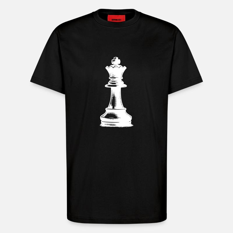 Jeu d’échecs Pièce d’échecs King - T-shirt bio décontracté fabriqué en UE - SOLID BLACK