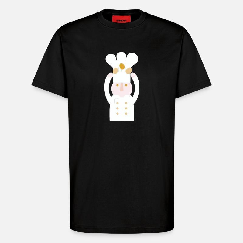 , Chef l pas de texte - T-shirt bio décontracté fabriqué en UE - SOLID BLACK