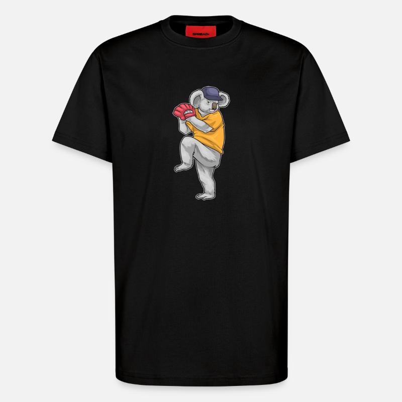 Koala Baseball Baseballhandschuh - T-Shirt - made by SPREAD - SOLID BLACK