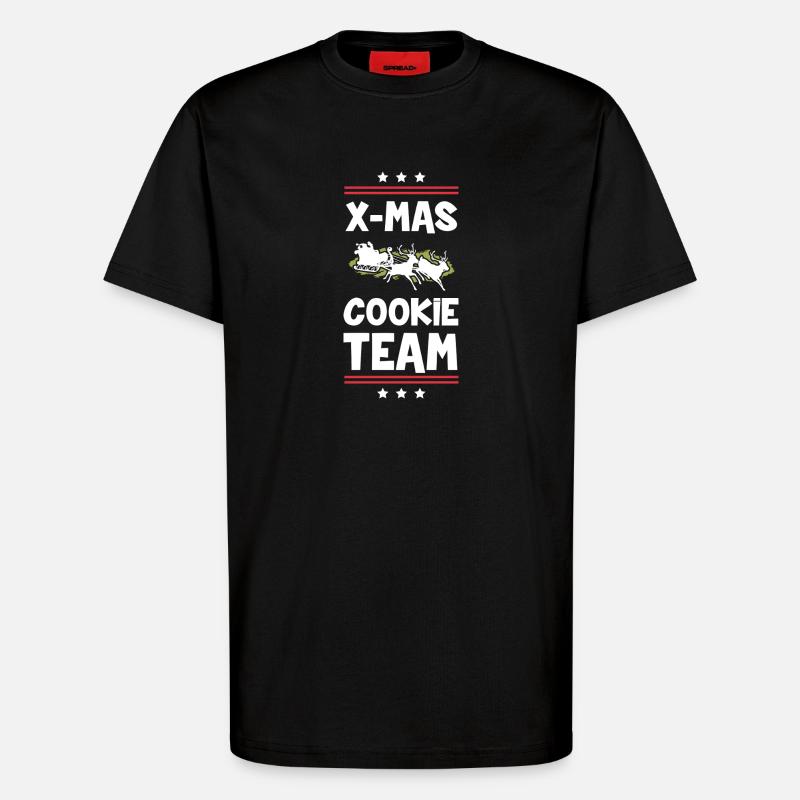 L’équipe des biscuits de Noël - T-shirt bio décontracté fabriqué en UE - SOLID BLACK