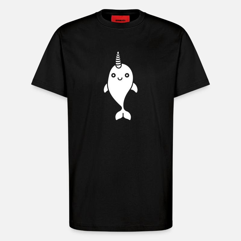 Narwal - T-Shirt - made by SPREAD - SOLID BLACK
