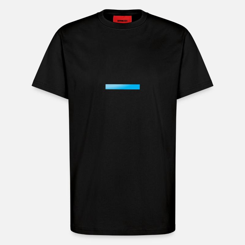 Ice-Blauer Farbverlauf Balken - T-Shirt - made by SPREAD - SOLID BLACK