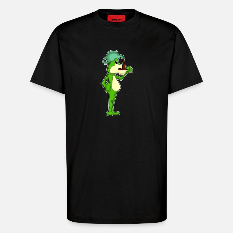 Cafetière grenouille - T-shirt bio décontracté fabriqué en UE - SOLID BLACK