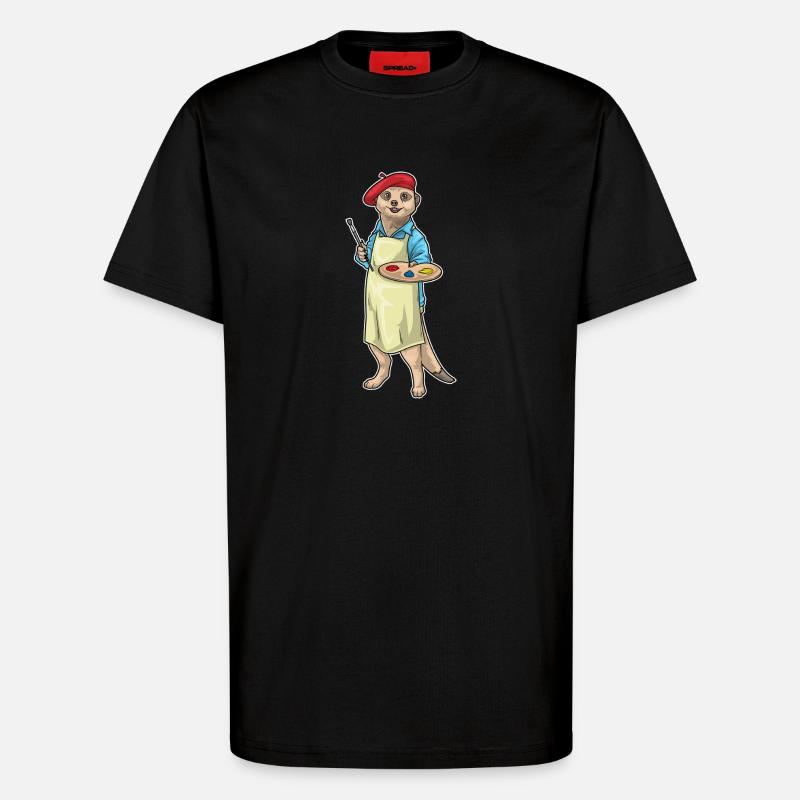 Erdmännchen - T-Shirt - made by SPREAD - SOLID BLACK