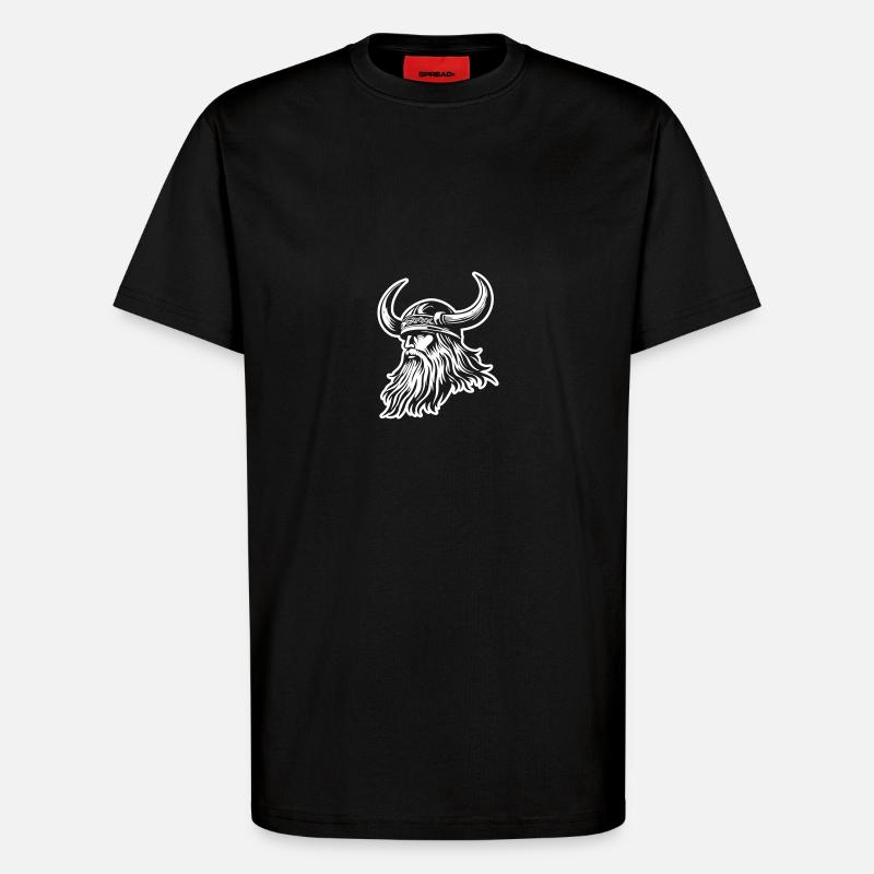 Wikinger Helm - T-Shirt - made by SPREAD - SOLID BLACK