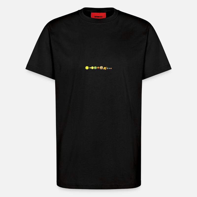 solar system - T-Shirt - made by SPREAD - SOLID BLACK