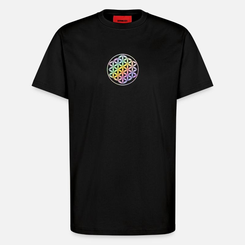 Blume des Lebens - T-Shirt - made by SPREAD - SOLID BLACK