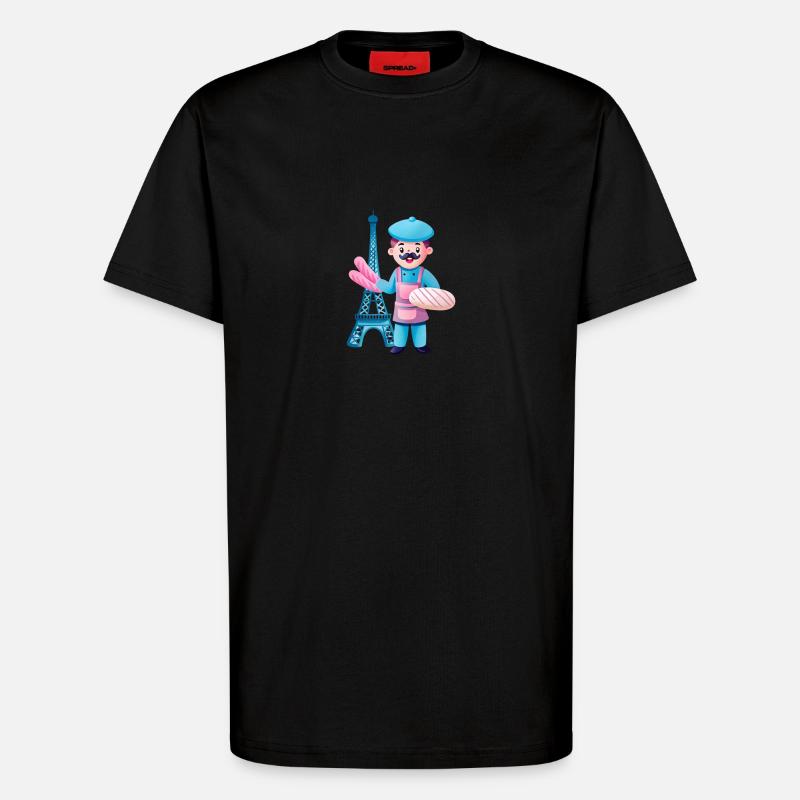 Französisch - T-Shirt - made by SPREAD - SOLID BLACK