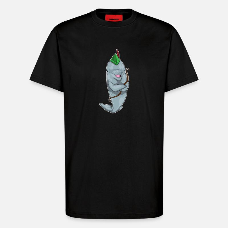 Arc de dauphin - T-shirt bio décontracté fabriqué en UE - SOLID BLACK