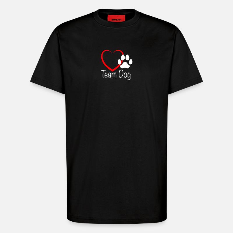 Team Dog mit Herz - T-Shirt - made by SPREAD - SOLID BLACK