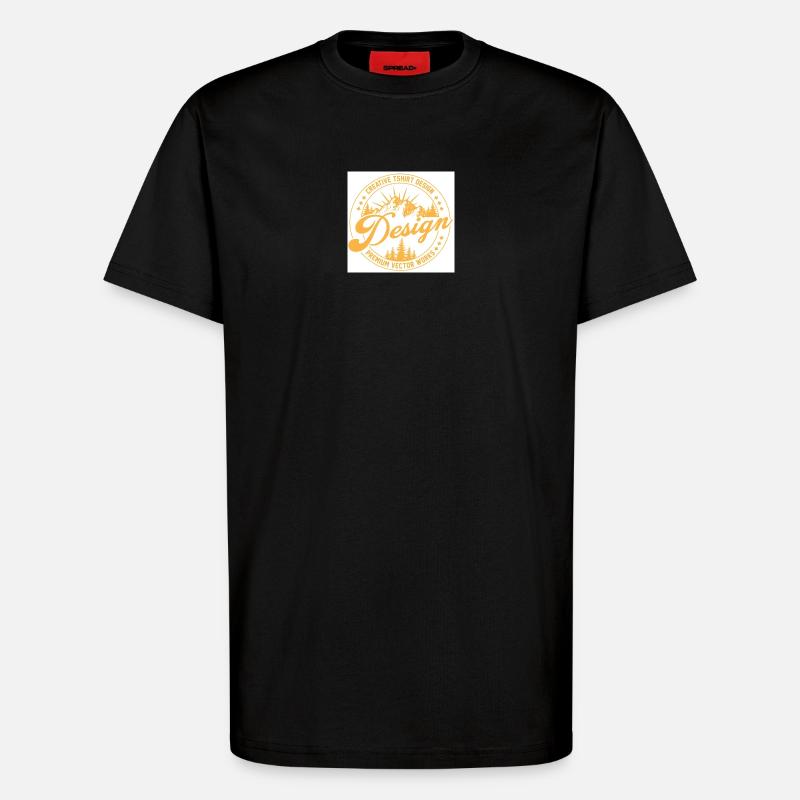 Berglandschaft Script Design - T-Shirt - made by SPREAD - SOLID BLACK