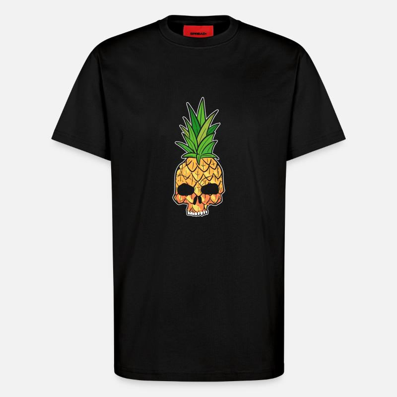 Ananas - T-Shirt - made by SPREAD - SOLID BLACK