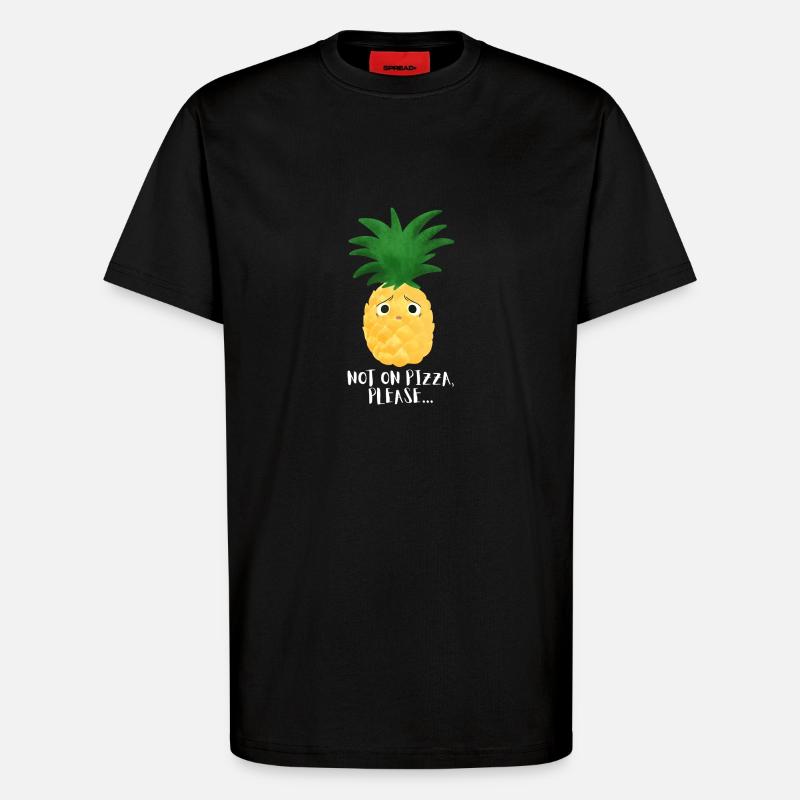 Sauvez l’ananas - T-shirt bio décontracté fabriqué en UE - SOLID BLACK