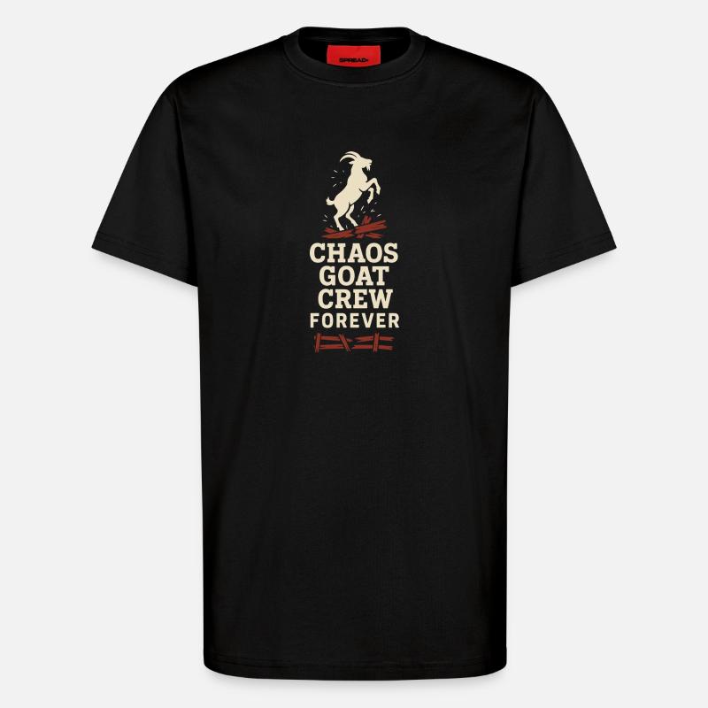 Gremlin Goat Chaos Crew Geschenk Crazy - T-Shirt - made by SPREAD - SOLID BLACK