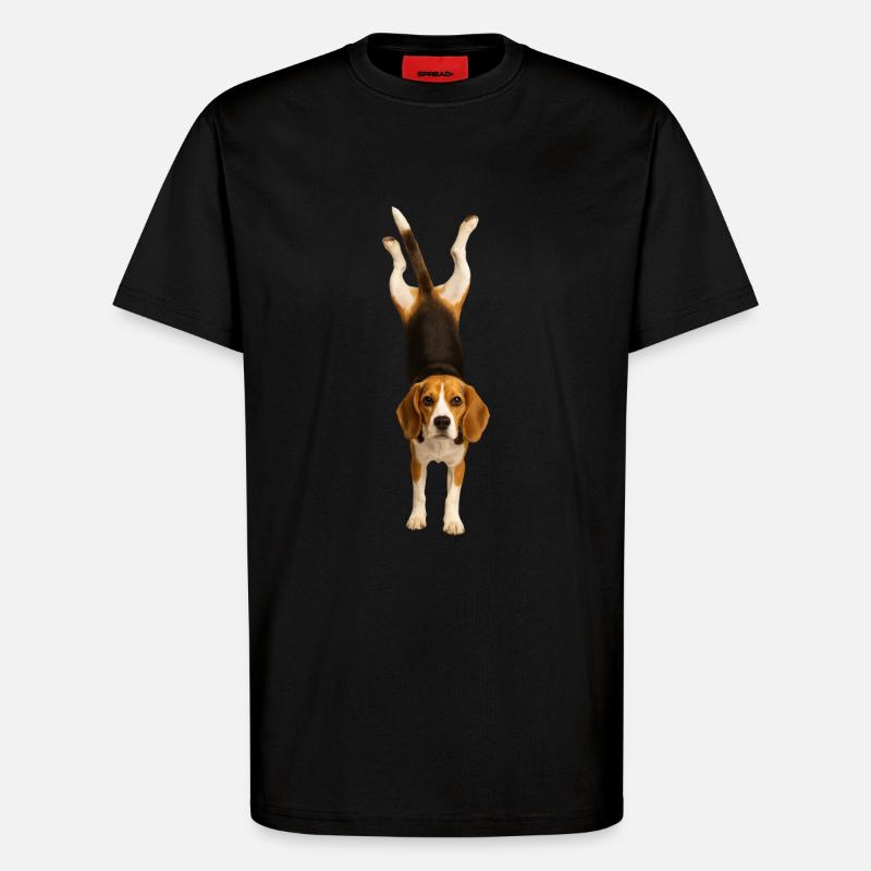 Beagle - T-Shirt - made by SPREAD - SOLID BLACK