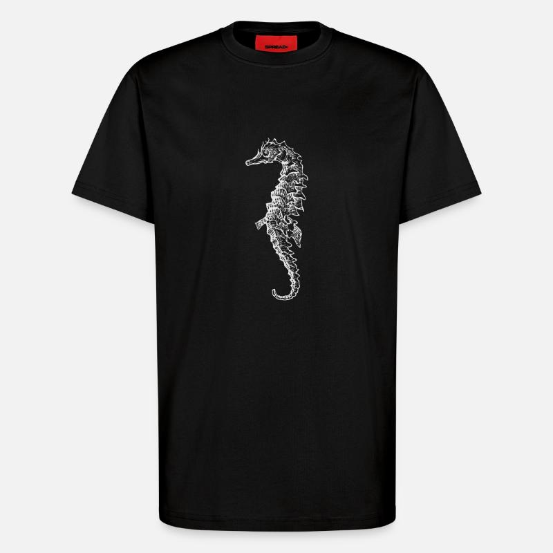 Seepferdchen - T-Shirt - made by SPREAD - SOLID BLACK