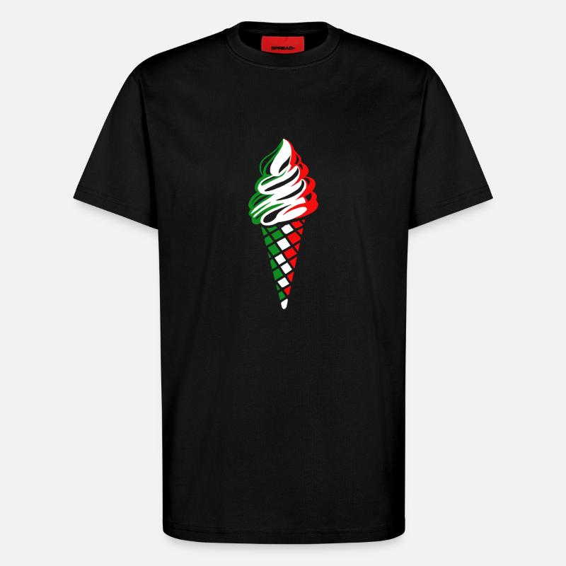 italienisches Eis - T-Shirt - made by SPREAD - SOLID BLACK