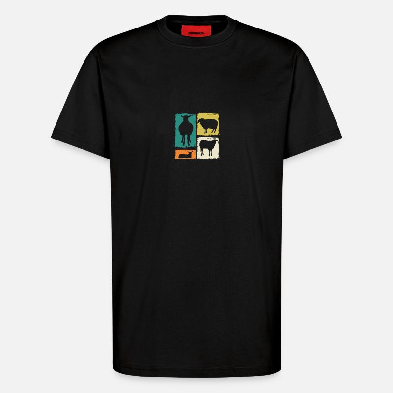 Schäfer Schaf - T-Shirt - made by SPREAD - SOLID BLACK
