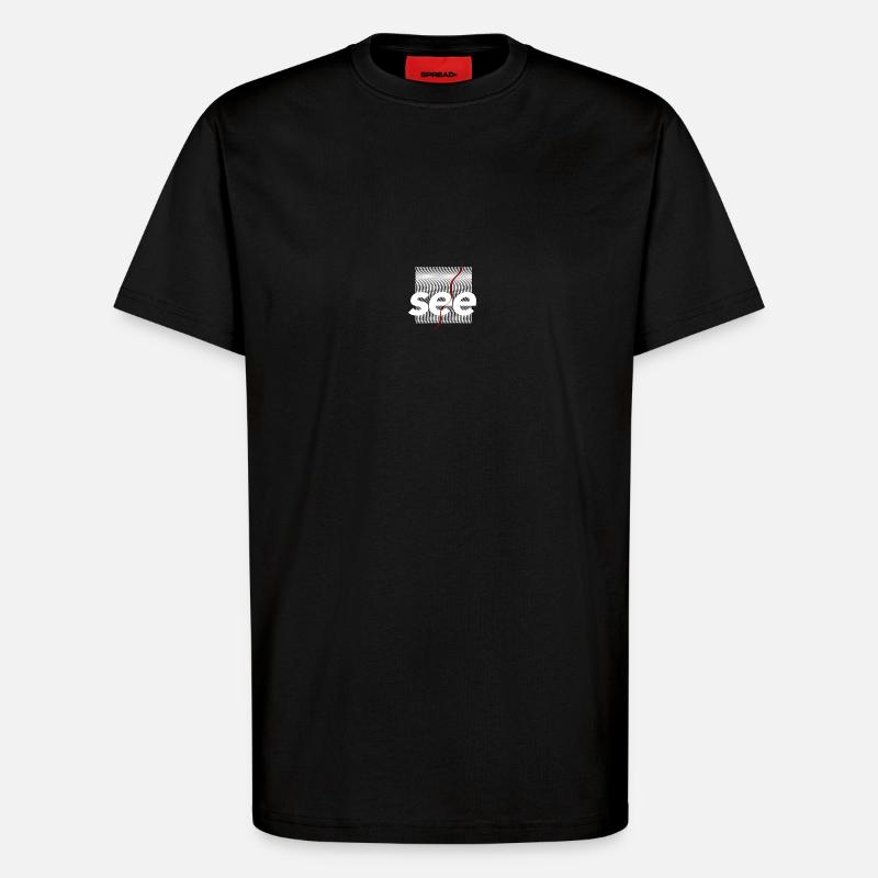sehen - T-Shirt - made by SPREAD - SOLID BLACK