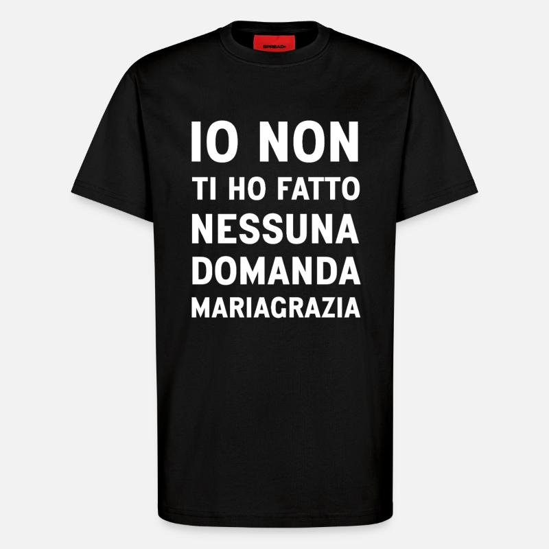 Mariagrazia (Schwarze Version) - T-Shirt - made by SPREAD - SOLID BLACK