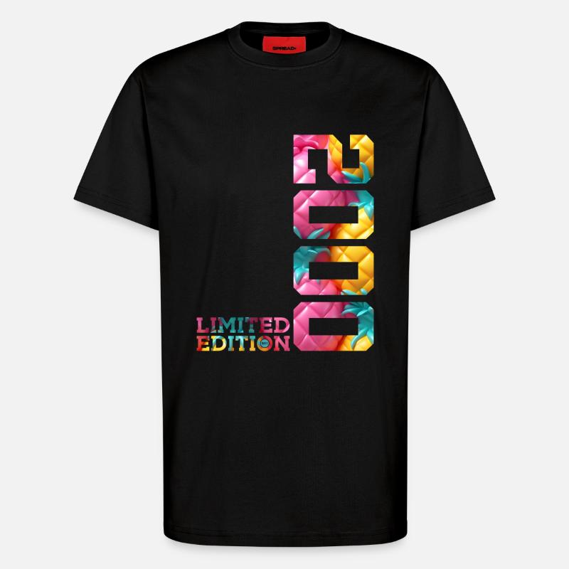 26E ÉDITION LIMITÉE ANNIVERSAIRE 2000 - T-shirt bio décontracté fabriqué en UE - SOLID BLACK