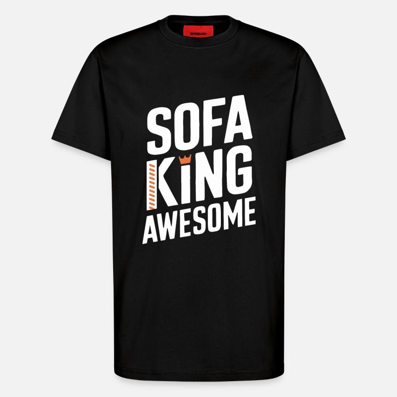 Canapé King Graphismes impressionnants - T-shirt bio décontracté fabriqué en UE - SOLID BLACK