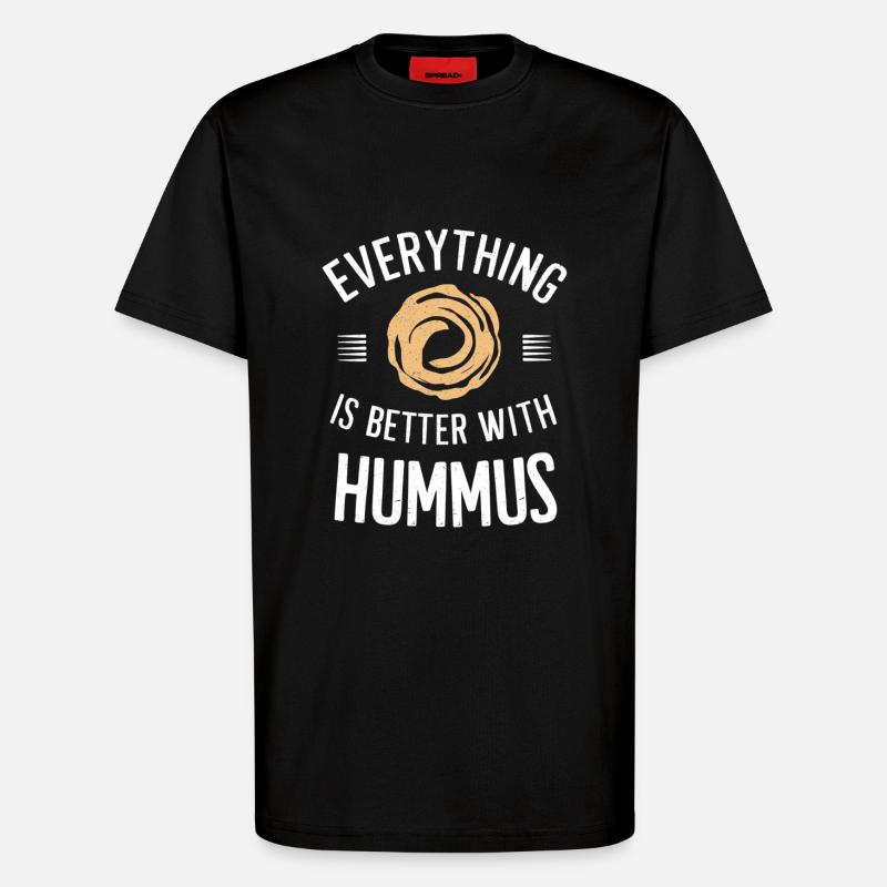 Alles Ist Besser Mit Hummus - T-Shirt - made by SPREAD - SOLID BLACK