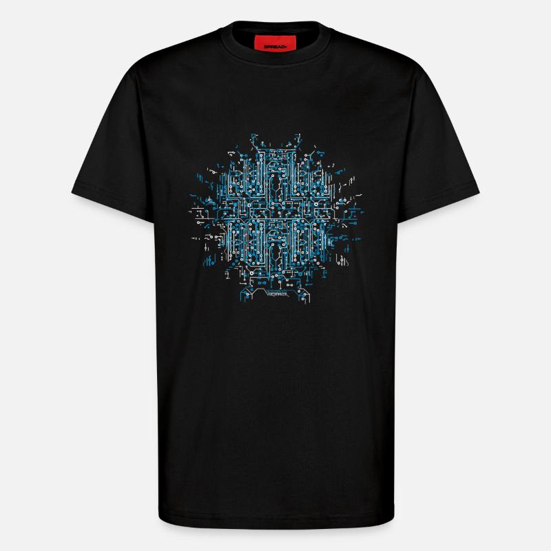 Circuit Board - T-Shirt - made by SPREAD - SOLID BLACK