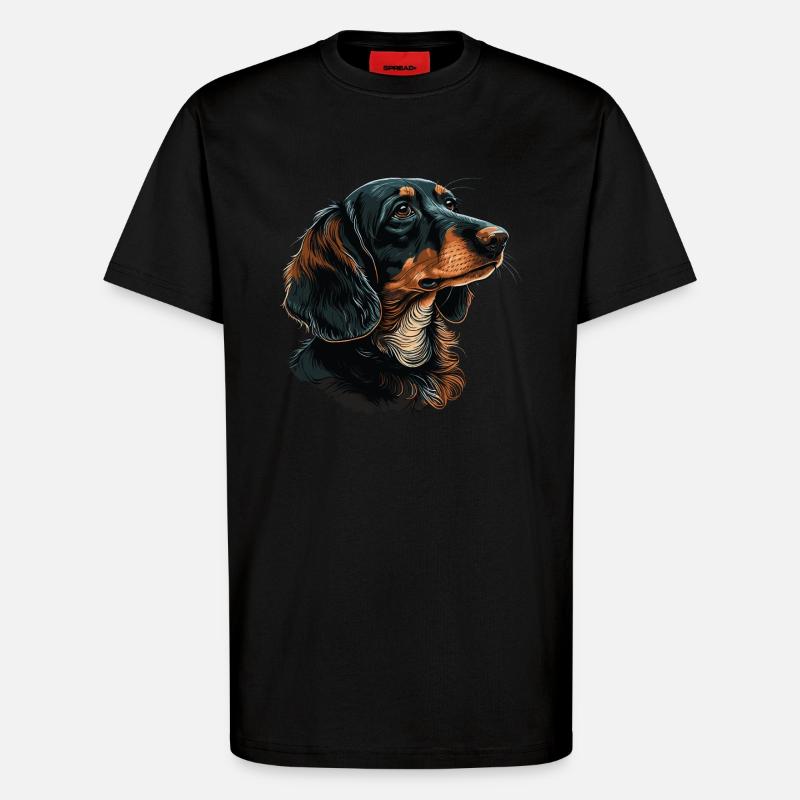 Dackel - T-Shirt - made by SPREAD - SOLID BLACK