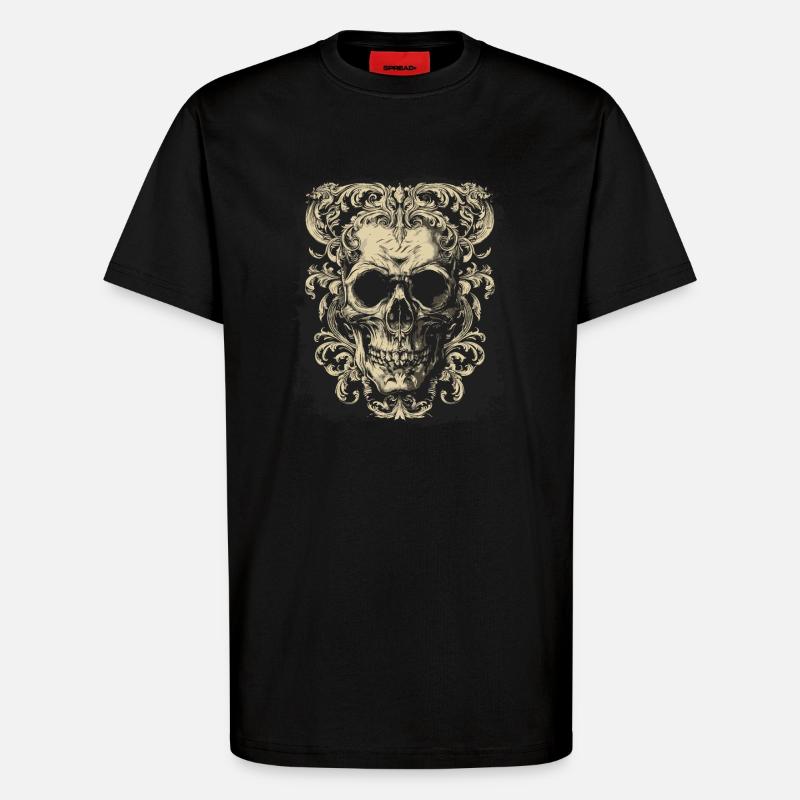 Gothic Schädel - T-Shirt - made by SPREAD - SOLID BLACK