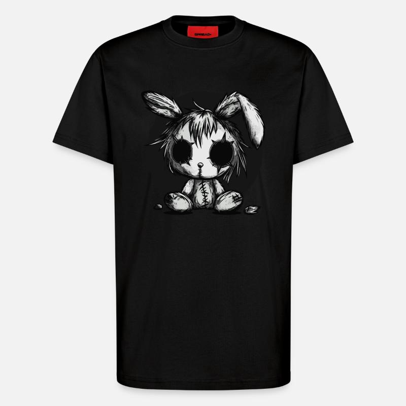Cute Creepy Rabbit - T-Shirt - made by SPREAD - SOLID BLACK