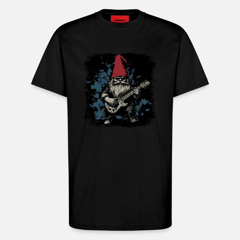 Gartenzwerg Rocker - T-Shirt - made by SPREAD - SOLID BLACK