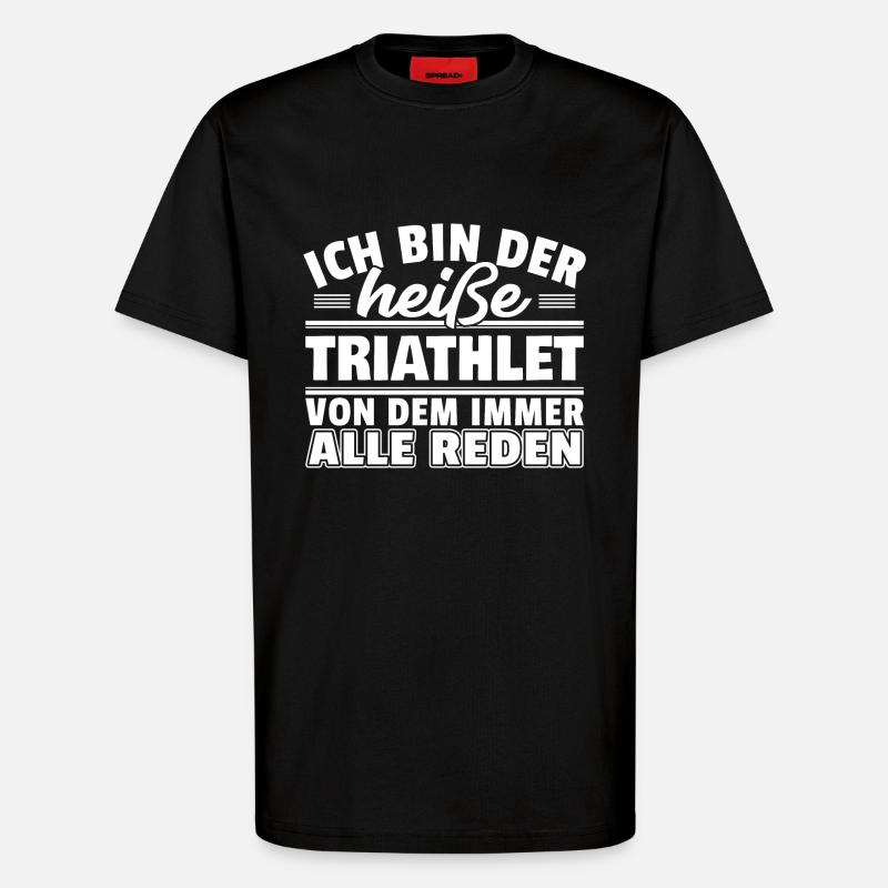 Heißer Triathlet - T-Shirt - made by SPREAD - SOLID BLACK