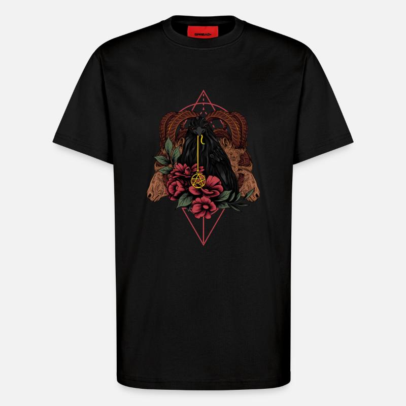 Rabe Krähe des Todes - T-Shirt - made by SPREAD - SOLID BLACK