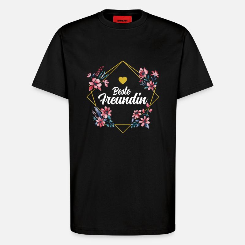 Beste Freundin - T-Shirt - made by SPREAD - SOLID BLACK