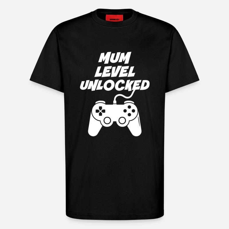 Mutter-Level freigeschaltet - T-Shirt - made by SPREAD - SOLID BLACK