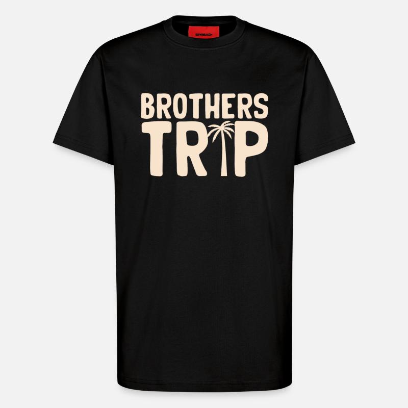 Geschwister Brüder Reise - T-Shirt - made by SPREAD - SOLID BLACK