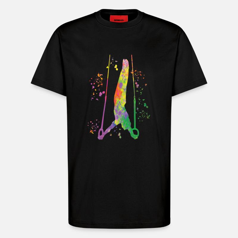 Kunstturner Ringe Kunstturnen - T-Shirt - made by SPREAD - SOLID BLACK