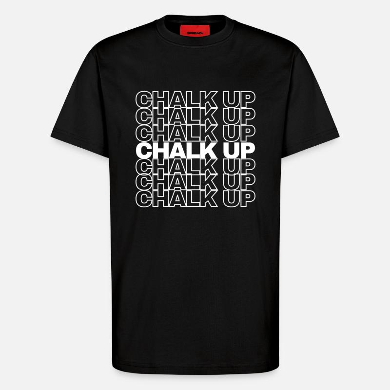 Boulderer Chalk Up Bouldern - T-Shirt - made by SPREAD - SOLID BLACK