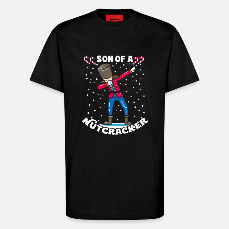 Dabbing Nutcracker Christmas gift DAB - T-Shirt - made by SPREAD - SOLID BLACK