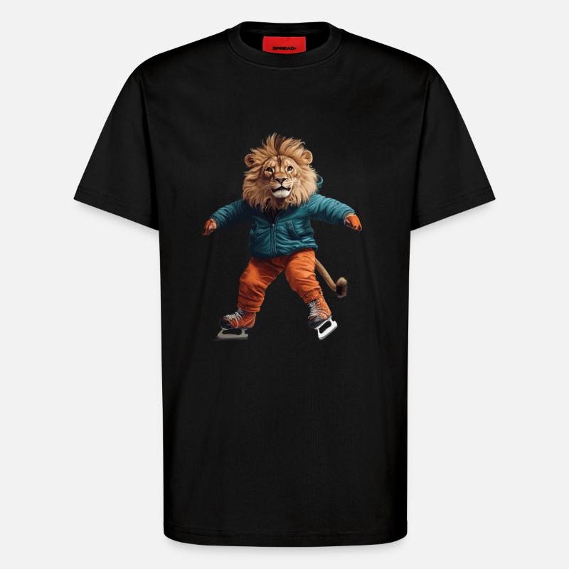 Löwe - T-Shirt - made by SPREAD - SOLID BLACK