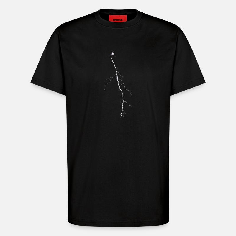 Lightning 2 - T-Shirt - made by SPREAD - SOLID BLACK