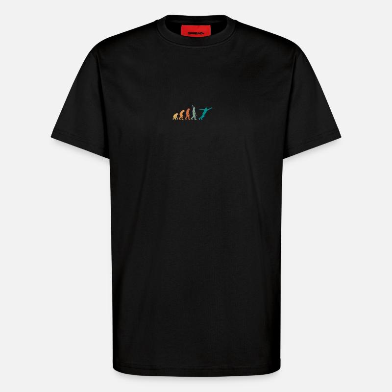 Evolution Retro Fechten - T-Shirt - made by SPREAD - SOLID BLACK