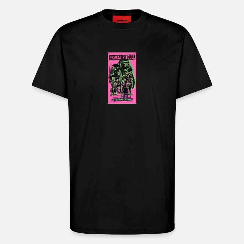 Primal Pitbull Konfrontation - T-Shirt - made by SPREAD - SOLID BLACK