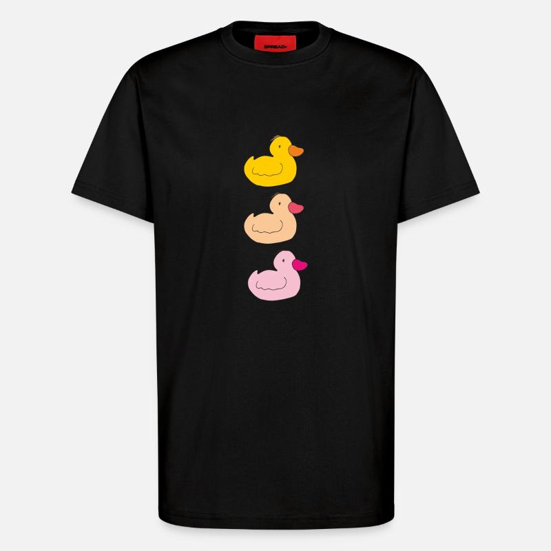 entchen bunt - T-Shirt - made by SPREAD - SOLID BLACK