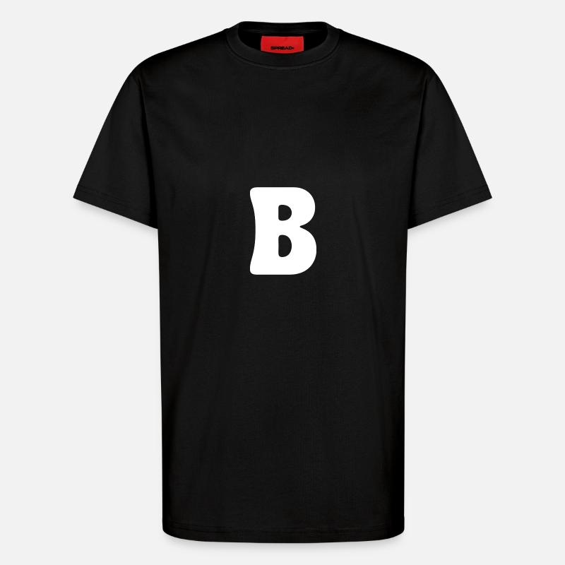 B - T-Shirt - made by SPREAD - SOLID BLACK