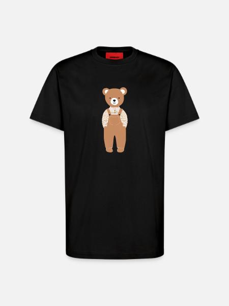Teddy - T-Shirt - made by SPREAD - SOLID BLACK