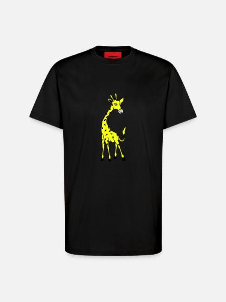 Giraffe 02 - T-Shirt - made by SPREAD - SOLID BLACK