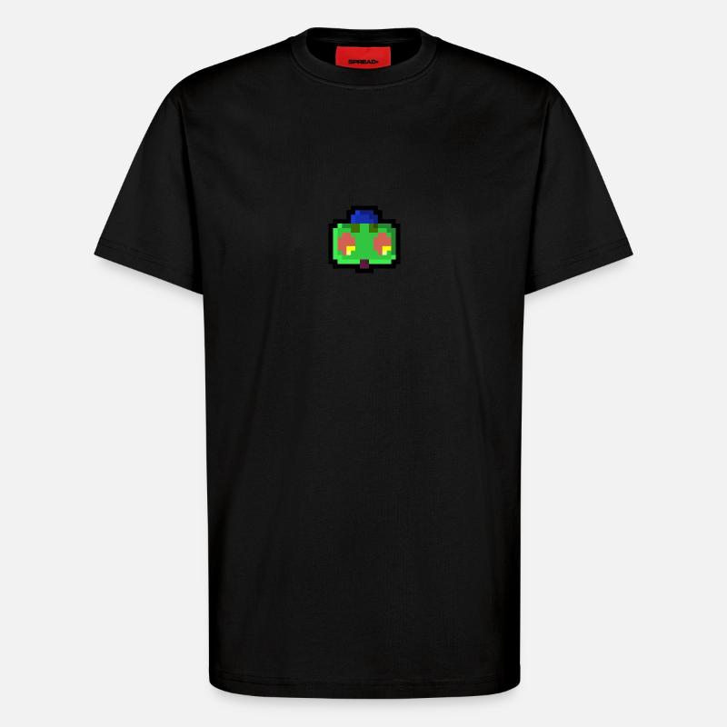 Pixel Roboter - T-Shirt - made by SPREAD - SOLID BLACK