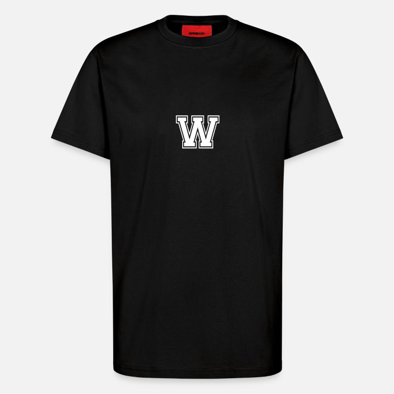 w - T-Shirt - made by SPREAD - SOLID BLACK